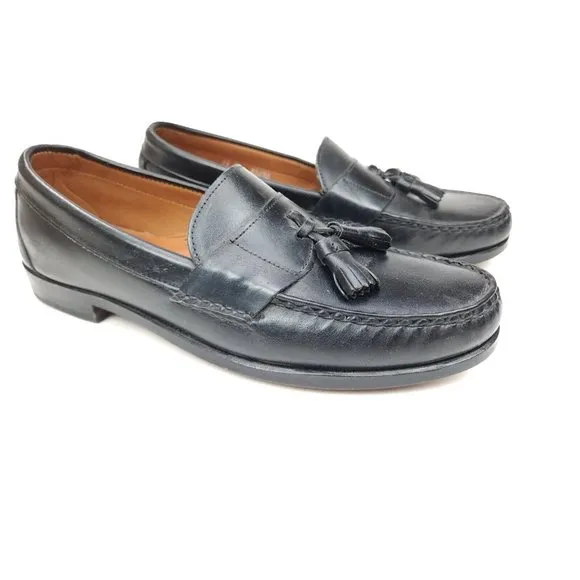 Allen Edmonds SCHREIER  Men's Tassel Loafers 11 B Black Dress Shoes DISCONTINUED