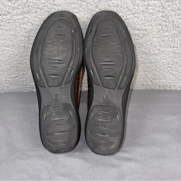 Allen Edmonds Shoes Mens 8.5D Brown Grand Cayman Croc Printed Leather Slip On