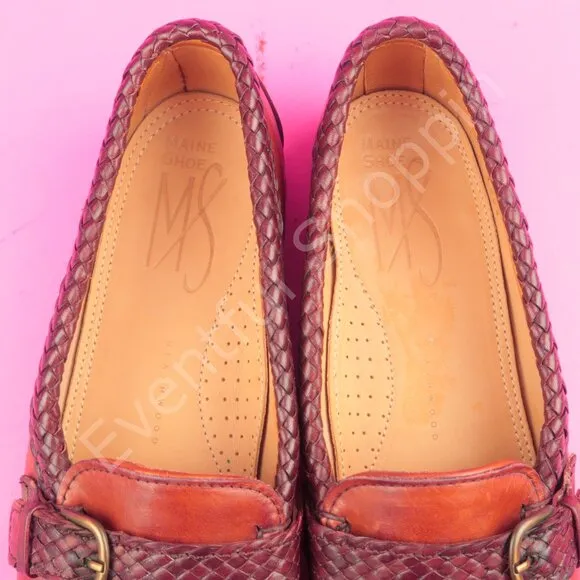 Allen Edmonds Shoes Womens 9B Brown Loafer Leather Kiltie Strap Maine Heathwood