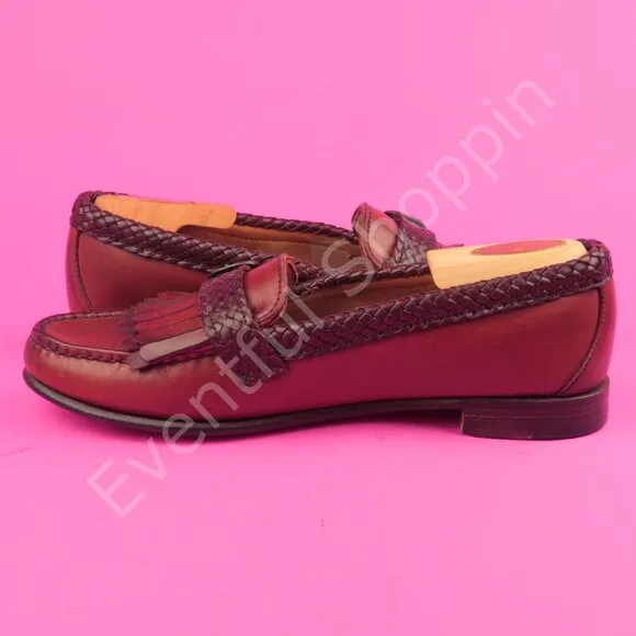 Allen Edmonds Shoes Womens 9B Brown Loafer Leather Kiltie Strap Maine Heathwood
