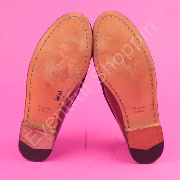 Allen Edmonds Shoes Womens 9B Brown Loafer Leather Kiltie Strap Maine Heathwood