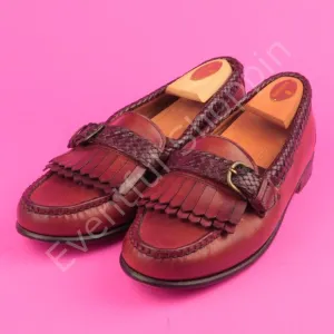 Allen Edmonds Shoes Womens 9B Brown Loafer Leather Kiltie Strap Maine Heathwood