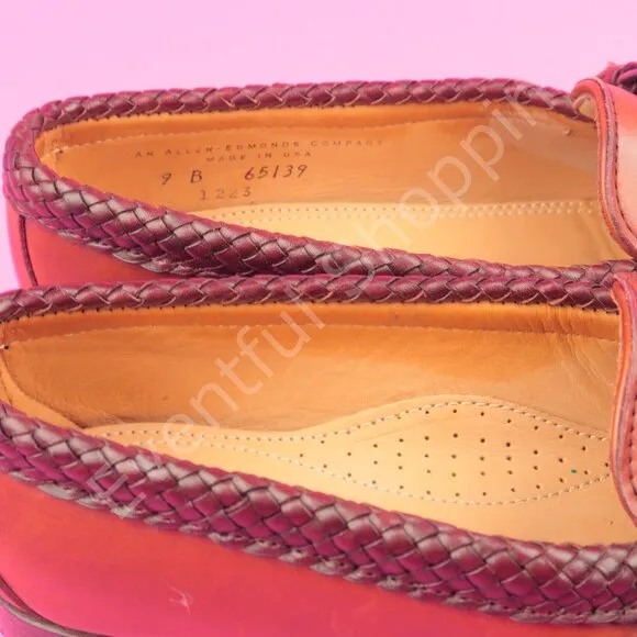 Allen Edmonds Shoes Womens 9B Brown Loafer Leather Kiltie Strap Maine Heathwood