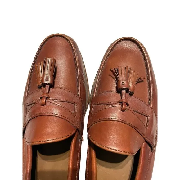 Allen Edmonds Women's Shoes Loafers Tassel Career Leather Tan Size13D