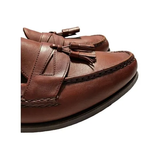 Allen Edmonds Women's Shoes Loafers Tassel Career Leather Tan Size13D