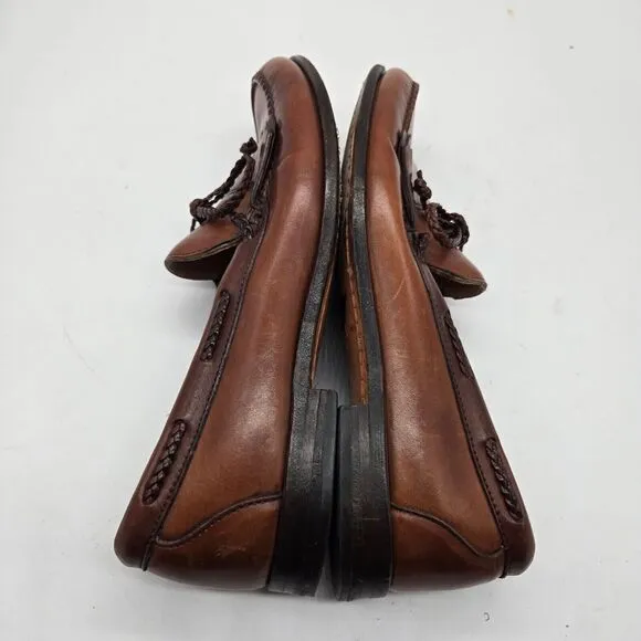 Allen Edmonds Woodstock Mens Size 10 D Brown Leather Kiltie Dress Loafers Shoes