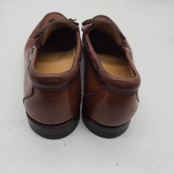 Allen Edmonds Woodstock Mens Size 10 D Brown Leather Kiltie Dress Loafers Shoes