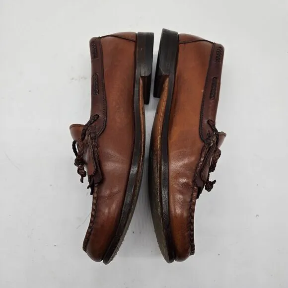 Allen Edmonds Woodstock Mens Size 10 D Brown Leather Kiltie Dress Loafers Shoes