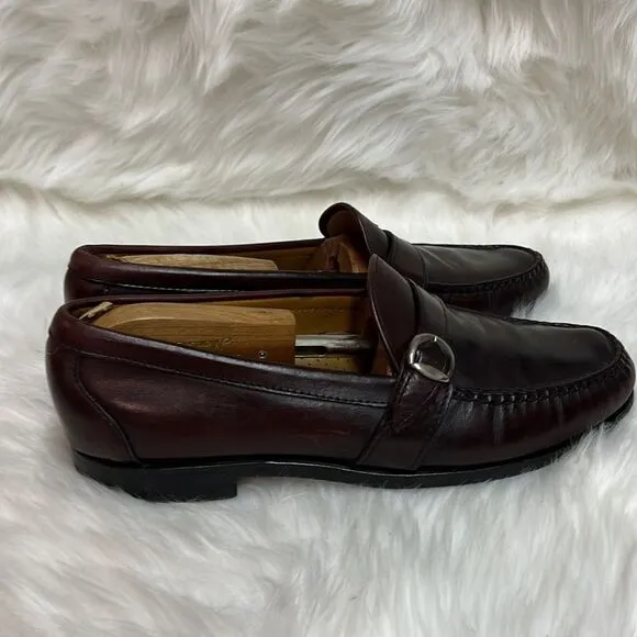 Allen Edmonds Walden Oxblood Leather Slip On Loafer Shoes Men's Size 10 B26