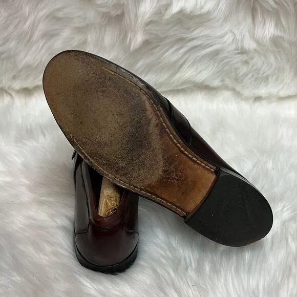 Allen Edmonds Walden Oxblood Leather Slip On Loafer Shoes Men's Size 10 B26