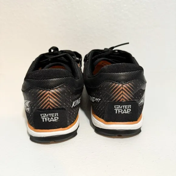 Altra King MT Shoes Men's US 10.5 Orange Black Trail Running Vibram Gaiter Trap