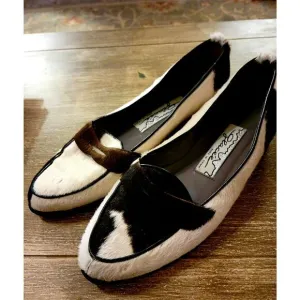 &quot;Glacee&quot; Cowhide Loafers Shoes, Size 8 M made in Spain Vintage 90's loafer