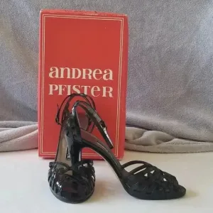 Andrea Pfister Vintage Patent Leather Ankle Strap