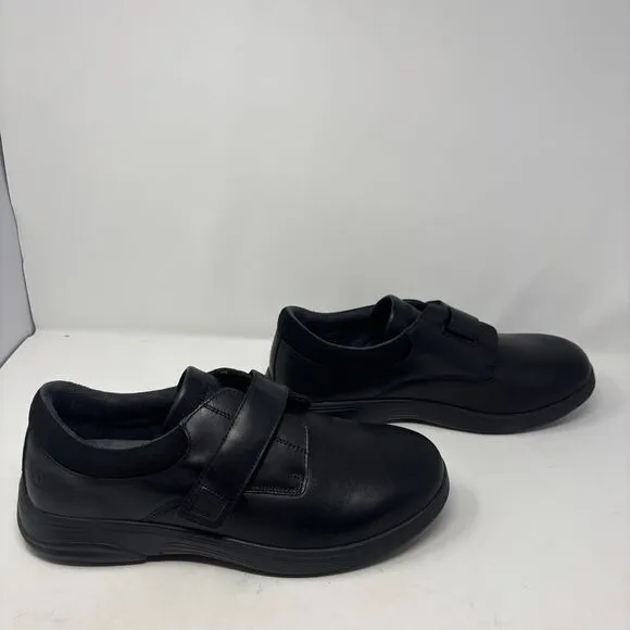 Anodyne Shoes Men's 12 Extra Wide‎ Black Leather Casual Comfort Stretch Padding