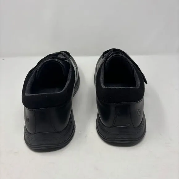Anodyne Shoes Men's 12 Extra Wide‎ Black Leather Casual Comfort Stretch Padding