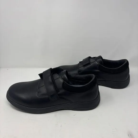 Anodyne Shoes Men's 12 Extra Wide‎ Black Leather Casual Comfort Stretch Padding