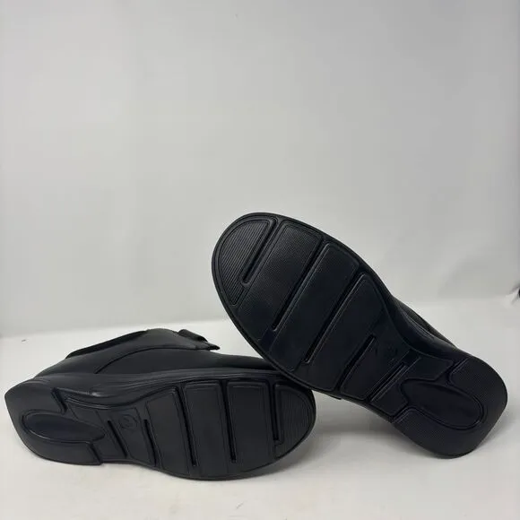 Anodyne Shoes Men's 12 Extra Wide‎ Black Leather Casual Comfort Stretch Padding