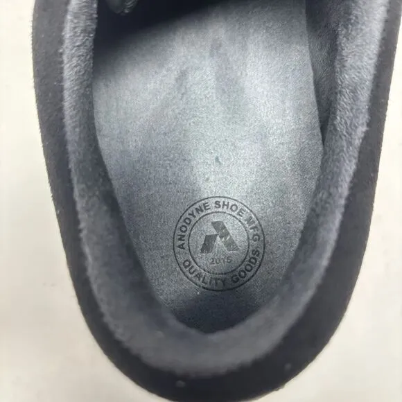 Anodyne Shoes Men's 12 Extra Wide‎ Black Leather Casual Comfort Stretch Padding