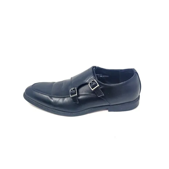 Antonio Cerrelli Double Monk Strap Black Loafers - Men's Sz 8.5 Dress Shoes