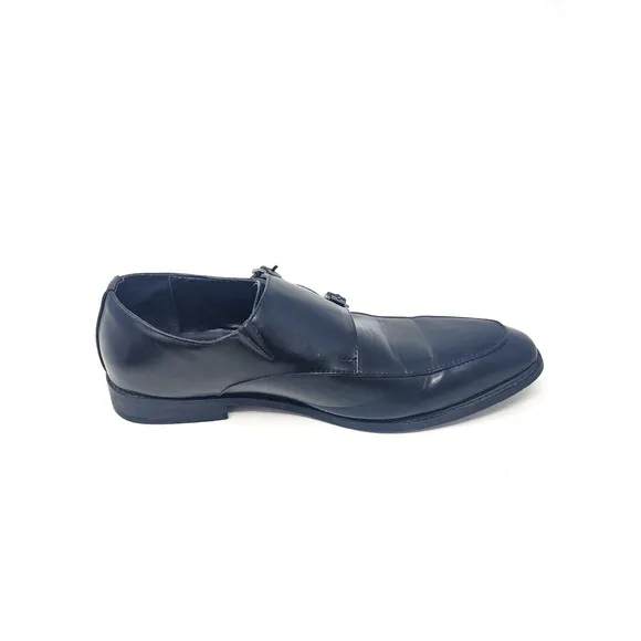 Antonio Cerrelli Double Monk Strap Black Loafers - Men's Sz 8.5 Dress Shoes