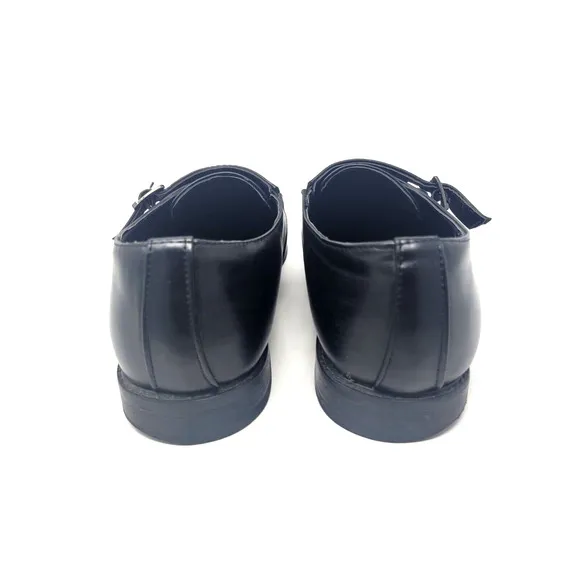 Antonio Cerrelli Double Monk Strap Black Loafers - Men's Sz 8.5 Dress Shoes
