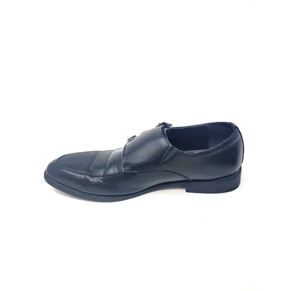 Antonio Cerrelli Double Monk Strap Black Loafers - Men's Sz 8.5 Dress Shoes