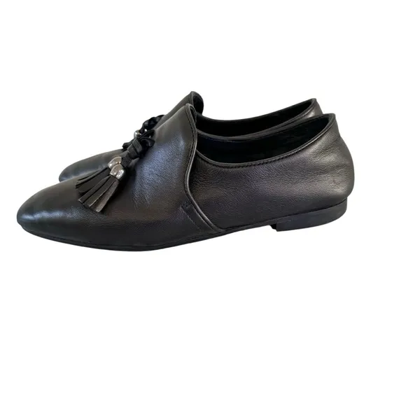 Aquatalia Women's Black Loafers/Flats Leather Shoes Size 8M
