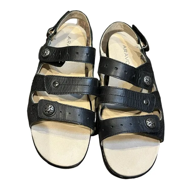 Aravon by New Balance Power Comfort 3 Strappy Comfort Sandals Size 7 B