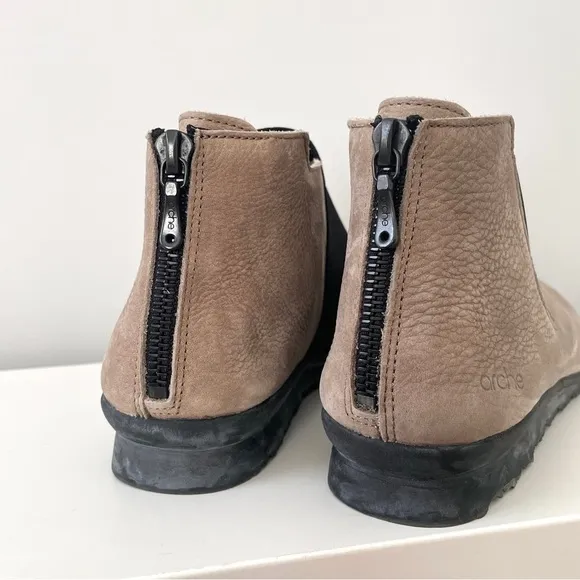 Arche Barzem Leather Booties Sabbia Nubuck Leather Size 38 US 7 Comfort Shoes