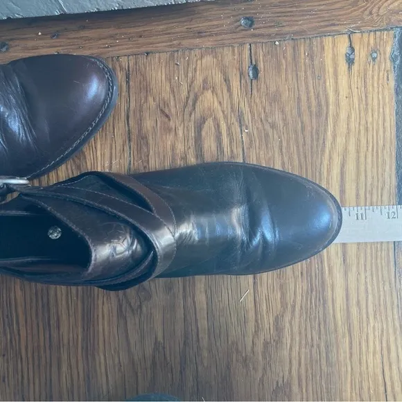 Ariat Brown Windsor Leather Booties Strap Buckle Details Women Paddock 6?