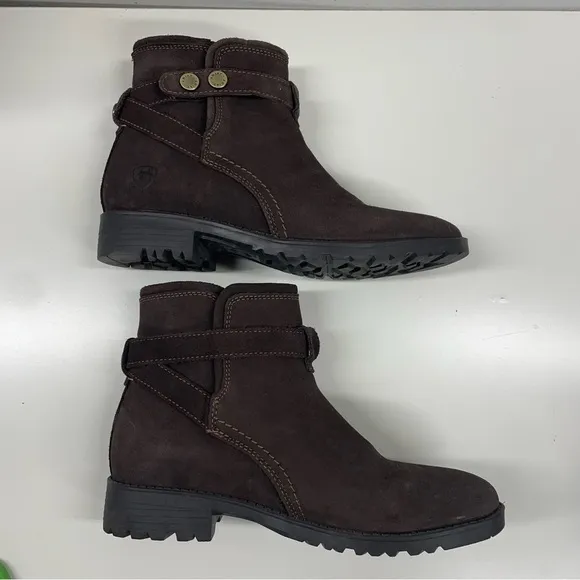 Ariat Ladies Charlie Waterproof Brown Ankle Boots Size 7
