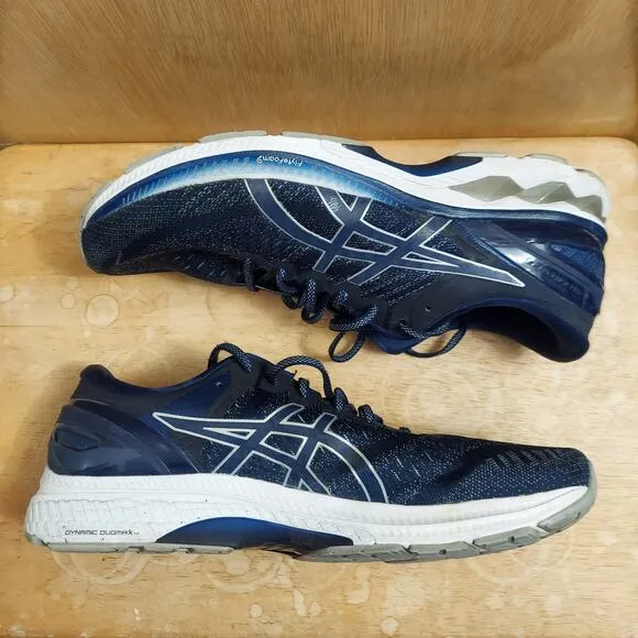 Asics 1011A767 Gel Kayano 27 Men's US 15 Peacoat Blue Grey Running Shoes EUC