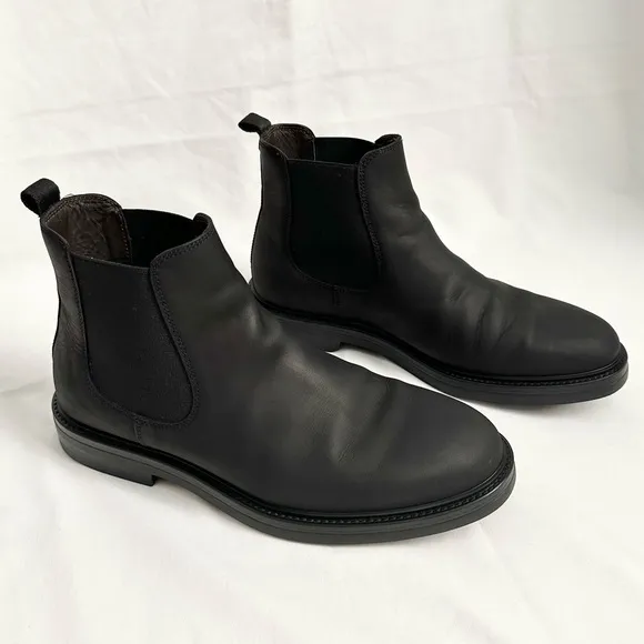 A.Testoni Men’s Waterproof Nubuck Leather Chelsea Boots