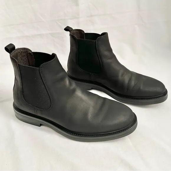 A.Testoni Men’s Waterproof Nubuck Leather Chelsea Boots