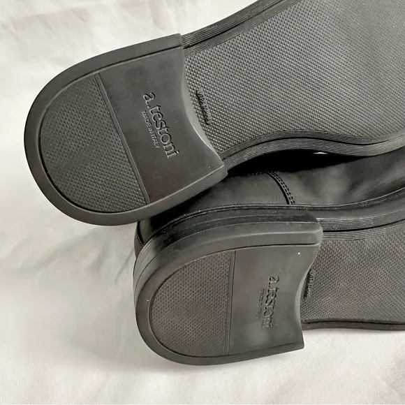 A.Testoni Men’s Waterproof Nubuck Leather Chelsea Boots