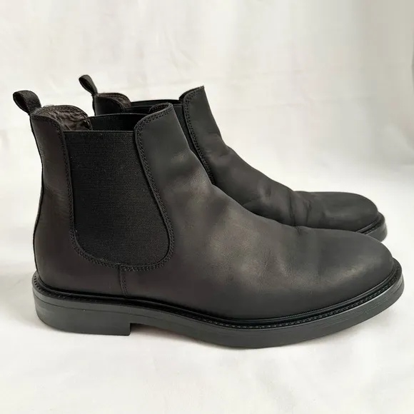 A.Testoni Men’s Waterproof Nubuck Leather Chelsea Boots