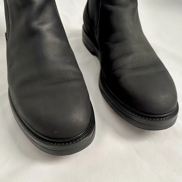 A.Testoni Men’s Waterproof Nubuck Leather Chelsea Boots