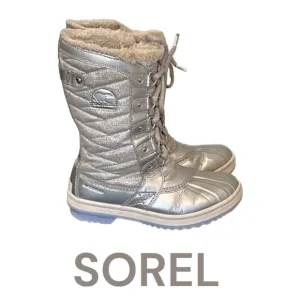 Authentic Sorel signature Disney Frozen girls waterproof winter boots sz 4