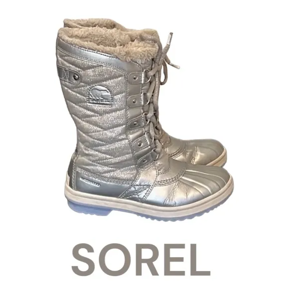 Authentic Sorel signature Disney Frozen girls waterproof winter boots sz 4