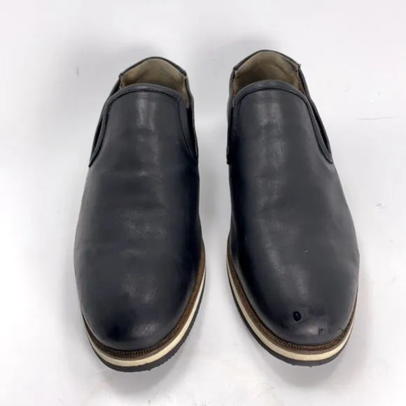 BACCO BUCCI CENTURY II  LEATHER SHEEP SKIN SLIP-ON COLOR BLACK SZ 9.5.