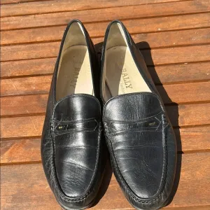 Bally Men's Parawet 515 Black Leather Loafers