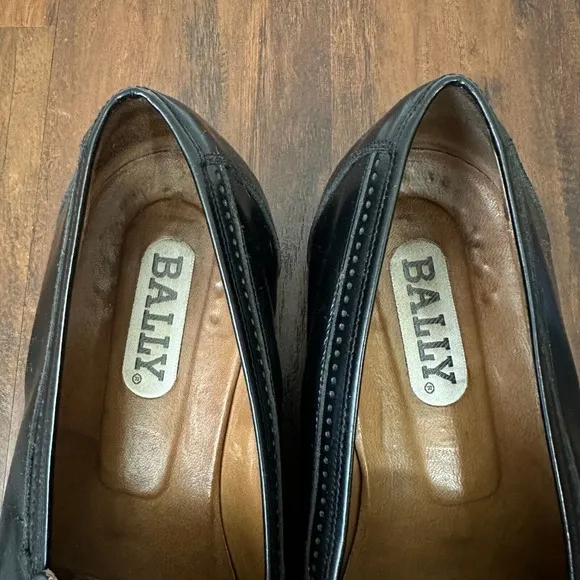 BALLY Mens Tasseled Loafers in Black Leather ITALY MADE