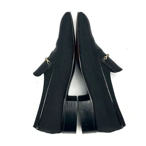Bally Suisse Club Black Loafers Fabric Tuxedo Shoes