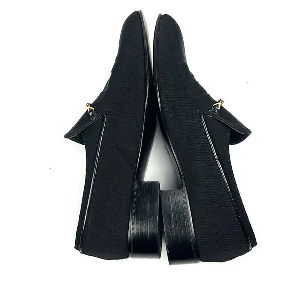 Bally Suisse Club Black Loafers Fabric Tuxedo Shoes