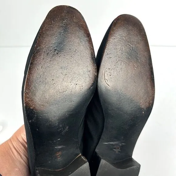 Bally Suisse Club Black Loafers Fabric Tuxedo Shoes