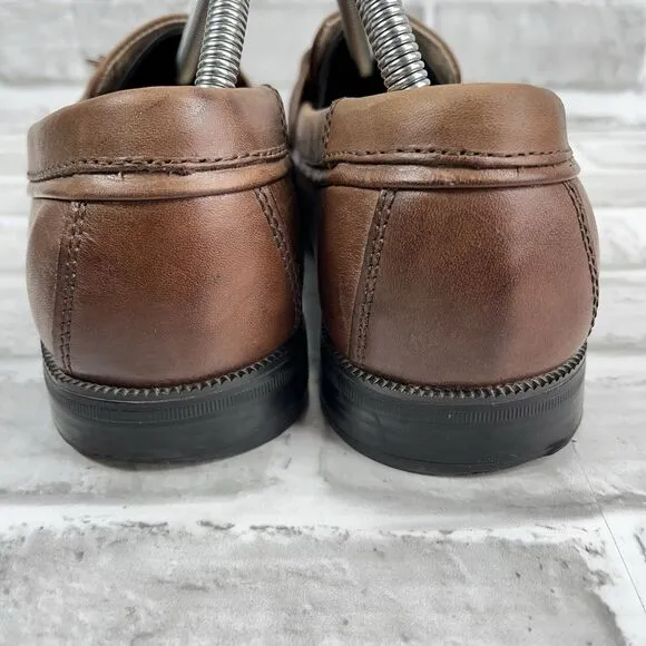 Bass Adams II Men's Size 8.5 Brown Leather Tassel Comfort Loafers Shoes