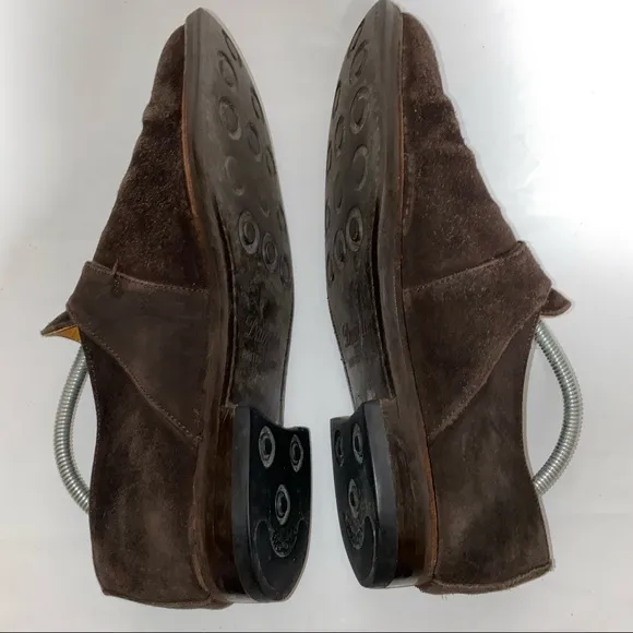 Berwick 1707 Single Monk Strap Brown Suede Shoes Size 8