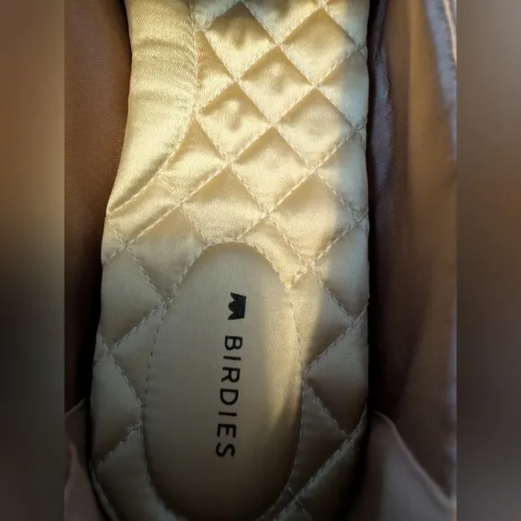 Birdies Women's Beige Suede Loafers, Size 11.5