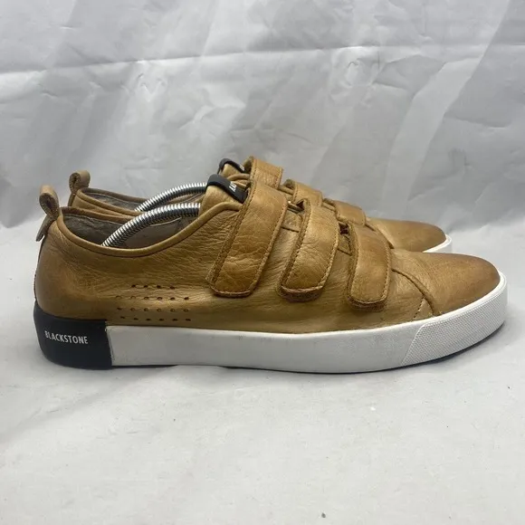 Blackstone PM41 3-Strap Brown Low Premium Handmade Sneakers Mens Size 11 US/45EU
