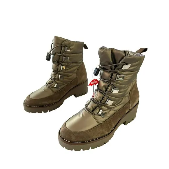 Blondo Daylor Waterproof Suede &amp; Textile Winter Boots 6.5 M Brown